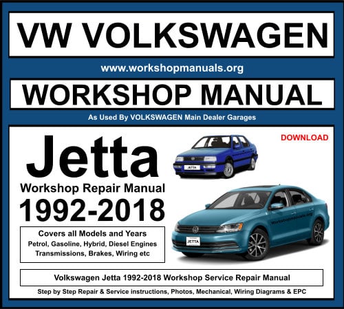 Volkswagen Jetta 1992-2018 Workshop Repair Manual Download