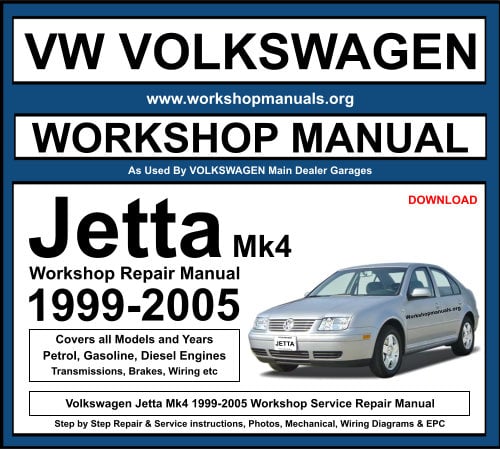 Volkswagen Jetta Mk4 1999-2005 Workshop Repair Manual Download