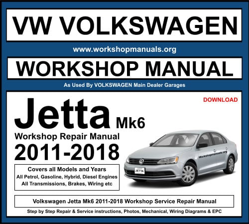 Volkswagen Jetta Mk6 2011-2018 PDF Workshop Repair Manual Download