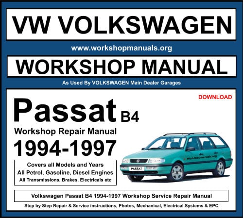 Volkswagen Passat B4 1994-1997 Workshop Repair Manual Download
