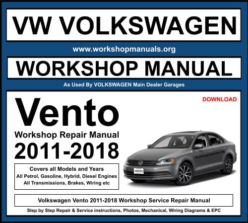 Volkswagen VW Vento 2011-2018 Workshop Repair Manual Download