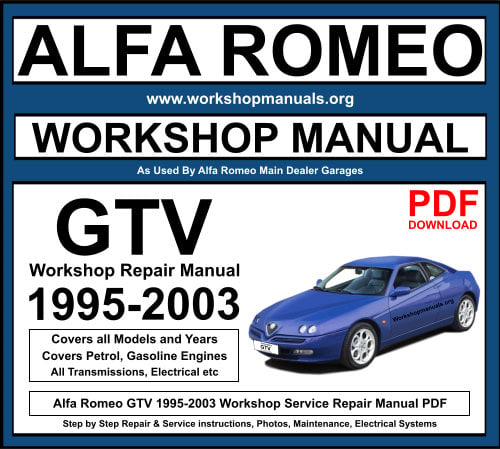 Alfa Romeo GTV 1995-2003 Workshop Repair Manual Download PDF