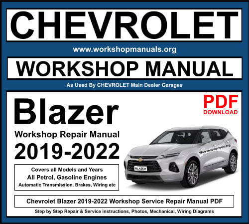 Chevrolet Blazer 2019-2022 Workshop Repair Manual Download PDF