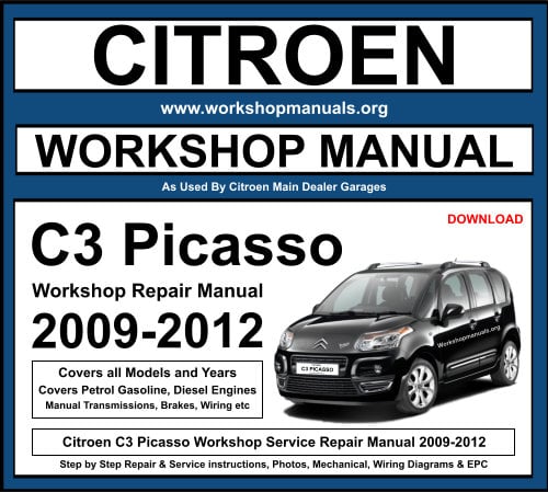 Citroen C3 Picasso 2009-2012 Workshop Repair Manual Download