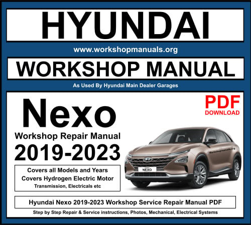 Hyundai Nexo PDF Workshop Repair Manual Download 2019-2023