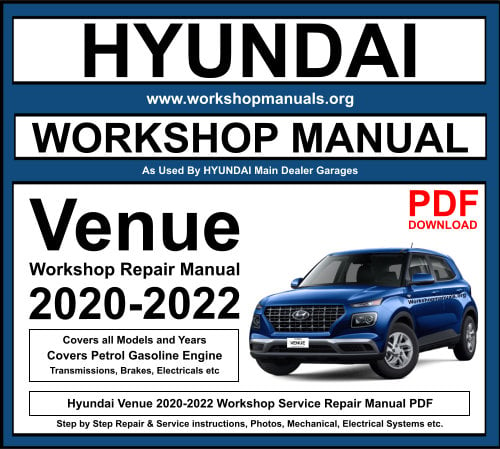 Hyundai Venue 2020-2022 Workshop Repair Manual Download PDF