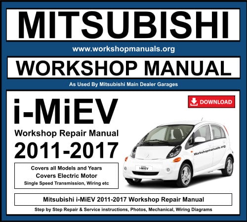 Mitsubishi i-MiEV Workshop Repair Manual Download PDF