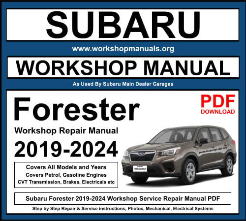 Subaru Forester 2019-2024 Workshop Repair Manual Download PDF