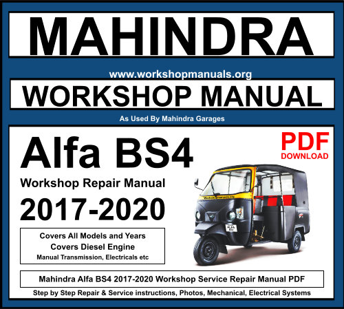 Mahindra Alfa BS4 2017-2020 Workshop Repair Manual Download PDF
