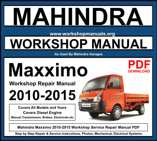 Mahindra Maxximo 2010-2015 Workshop Repair Manual Download PDF