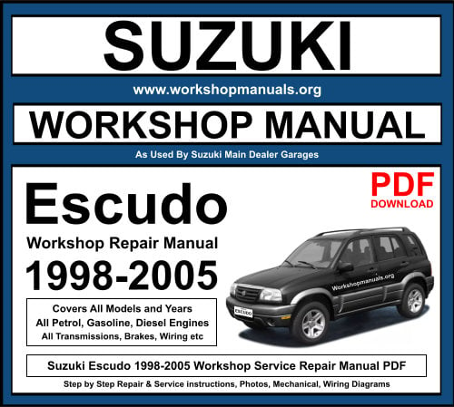 Suzuki Escudo 1998-2005 Workshop Repair Manual Download PDF