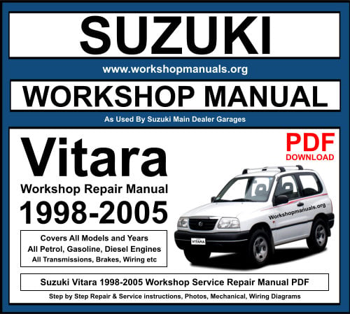 Suzuki Vitara 1998-2005 Workshop Repair Manual Download PDF