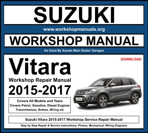 Suzuki Vitara 2015-2017 Workshop Repair Manual Download