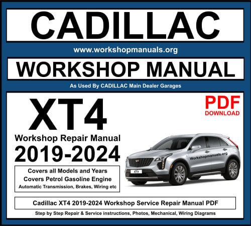 Cadillac XT4 2019-2024 Workshop Repair Manual Download PDF