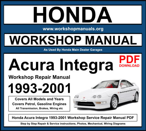 Honda Acura Integra 1993-2001 Workshop Repair Manual Download PDF