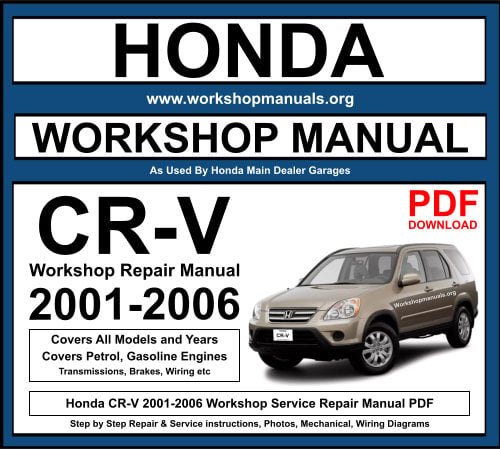 Honda CR-V 2001-2006 Workshop Repair Manual Download PDF