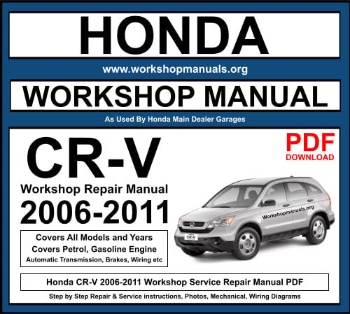 Honda CR-V 2006-2011 Workshop Repair Manual Download PDF
