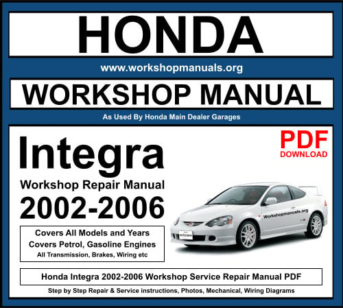 Honda Integra 2002-2006 Workshop Repair Manual Download PDF