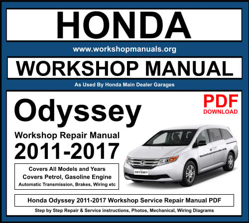 Honda Odyssey 2011-2017 Workshop Repair Manual Download PDF